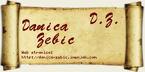 Danica Zebić vizit kartica